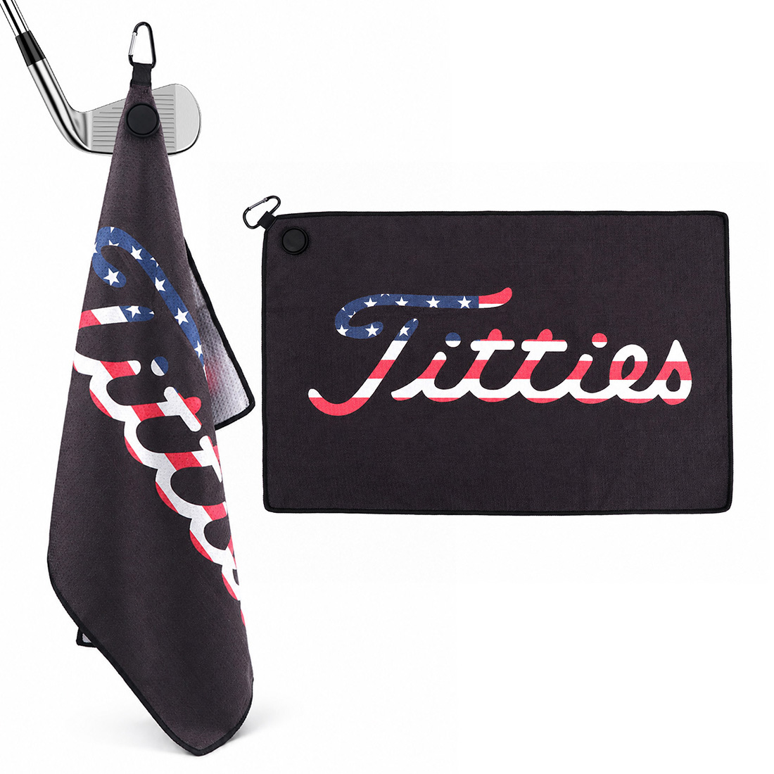 Golf Equipment Bag - American Flag Magnetic Golf Towel 23.6'L