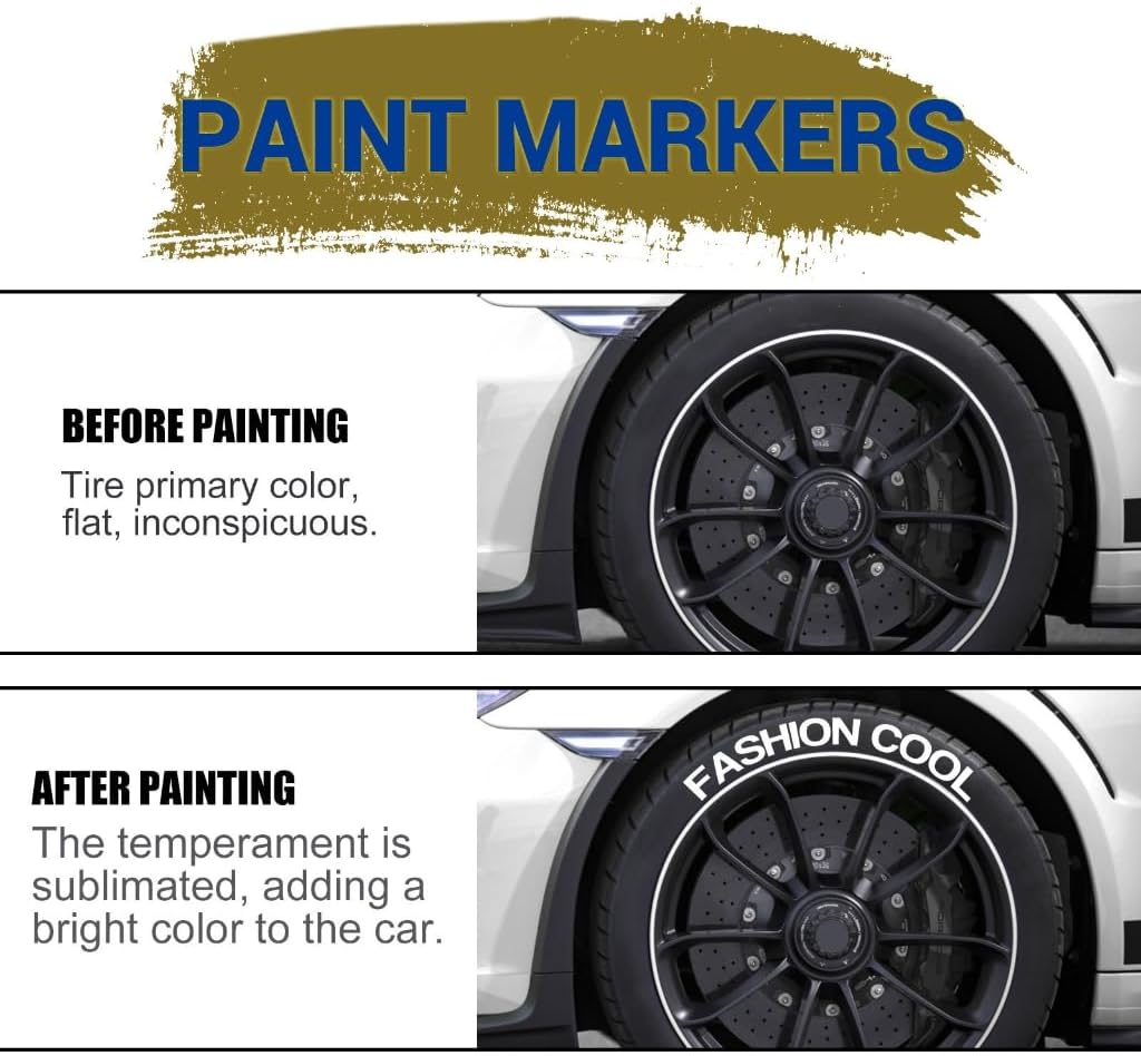 White Waterproof Cars Wheel Ti - Tee Height Marker ulasan dan harga