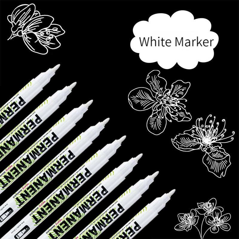 1/5/20Pcs White Marker Pen Wat - Tee Height Marker ulasan dan harga