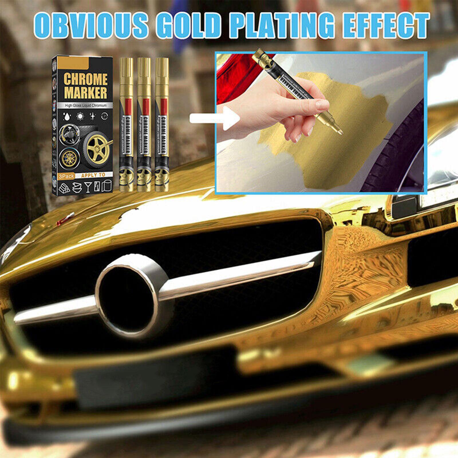 3Pcs/Set Chrome Marker Pen Car - Tee Height Marker ulasan dan harga
