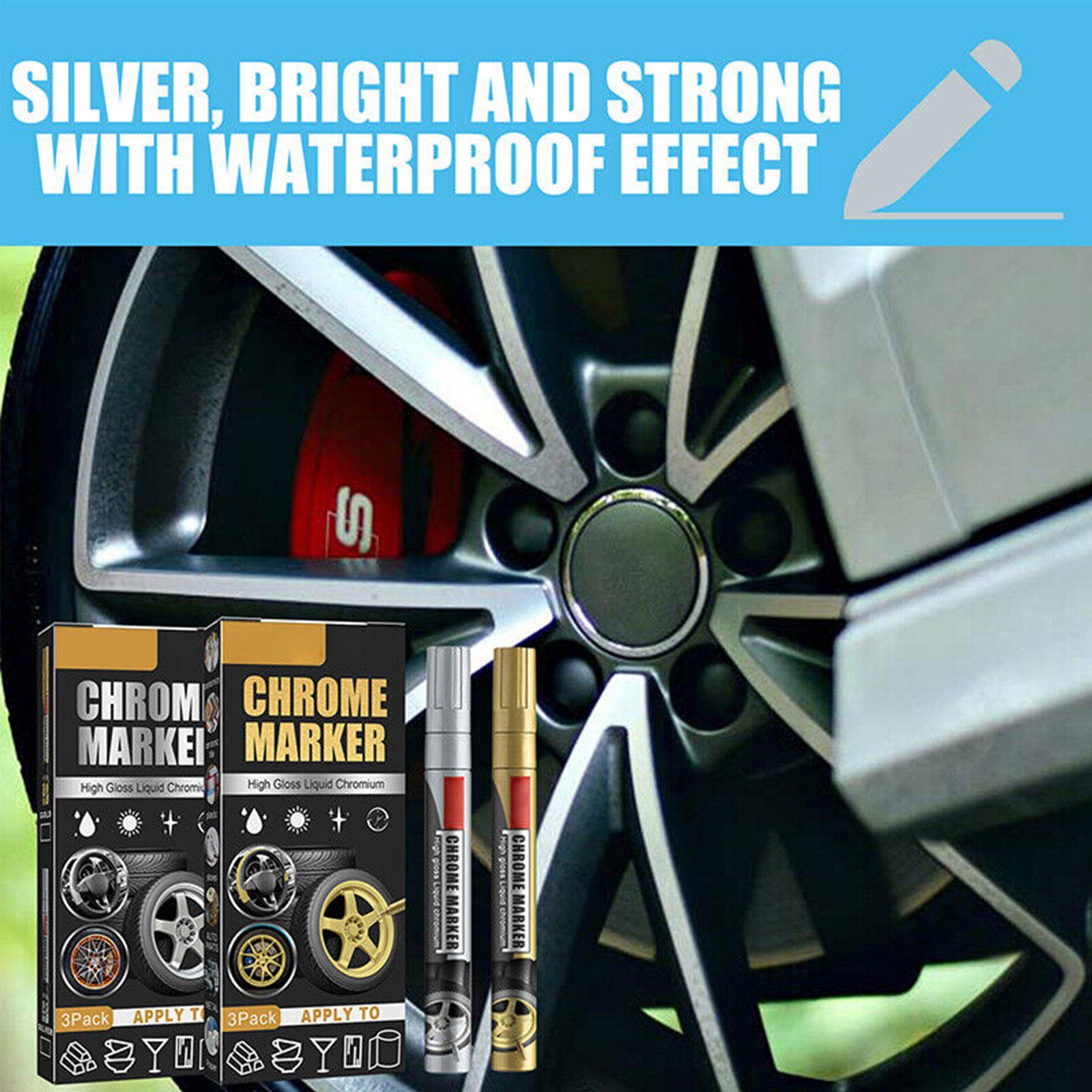 3Pcs/Set Chrome Marker Pen Car - Tee Height Marker ulasan dan harga