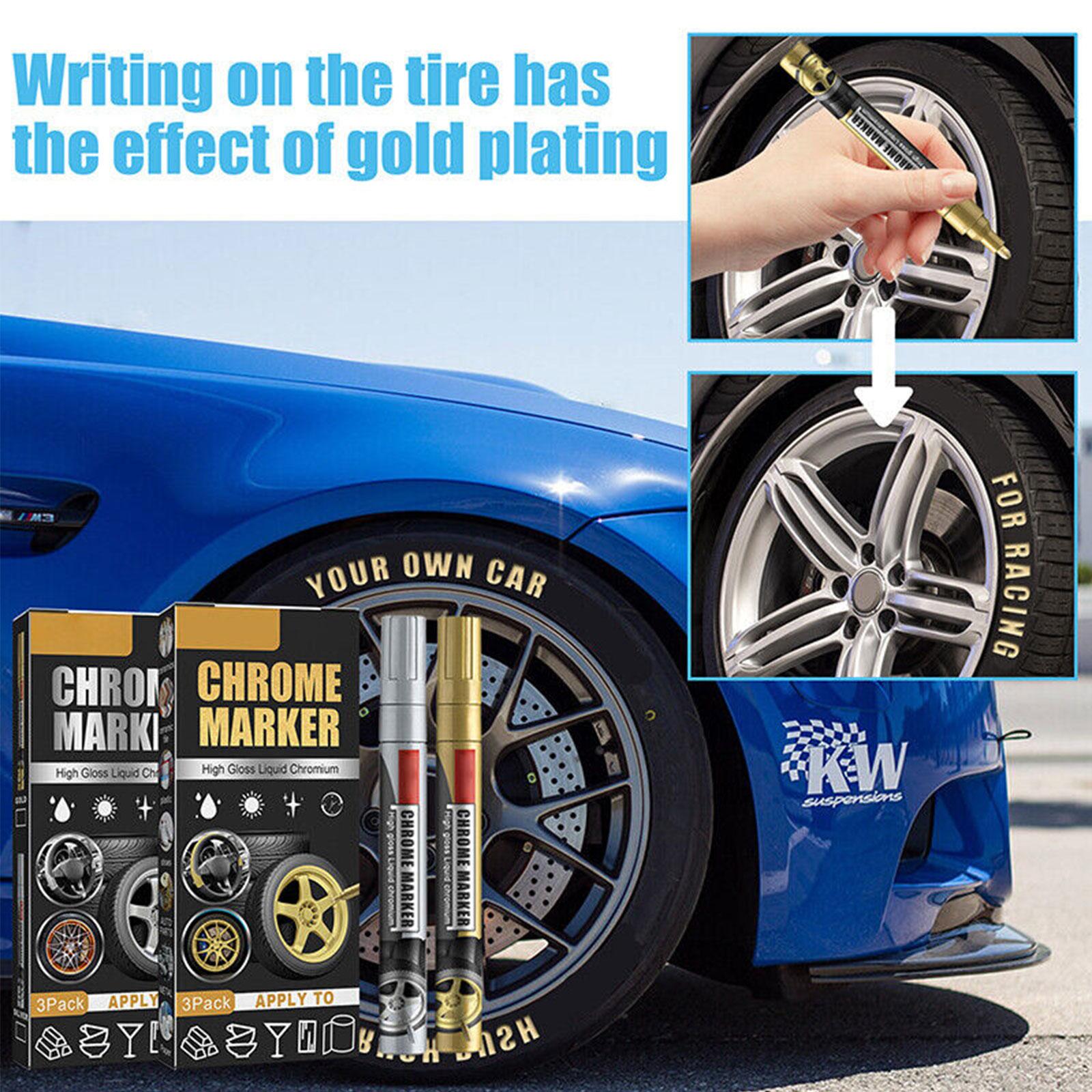 3Pcs/Set Chrome Marker Pen Car - Tee Height Marker ulasan dan harga