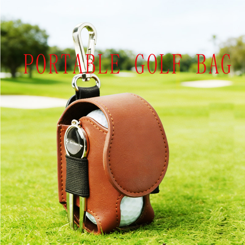 Golf PU Ball Bag Two-Piece Set - Golf Ball Premium ulasan dan harga