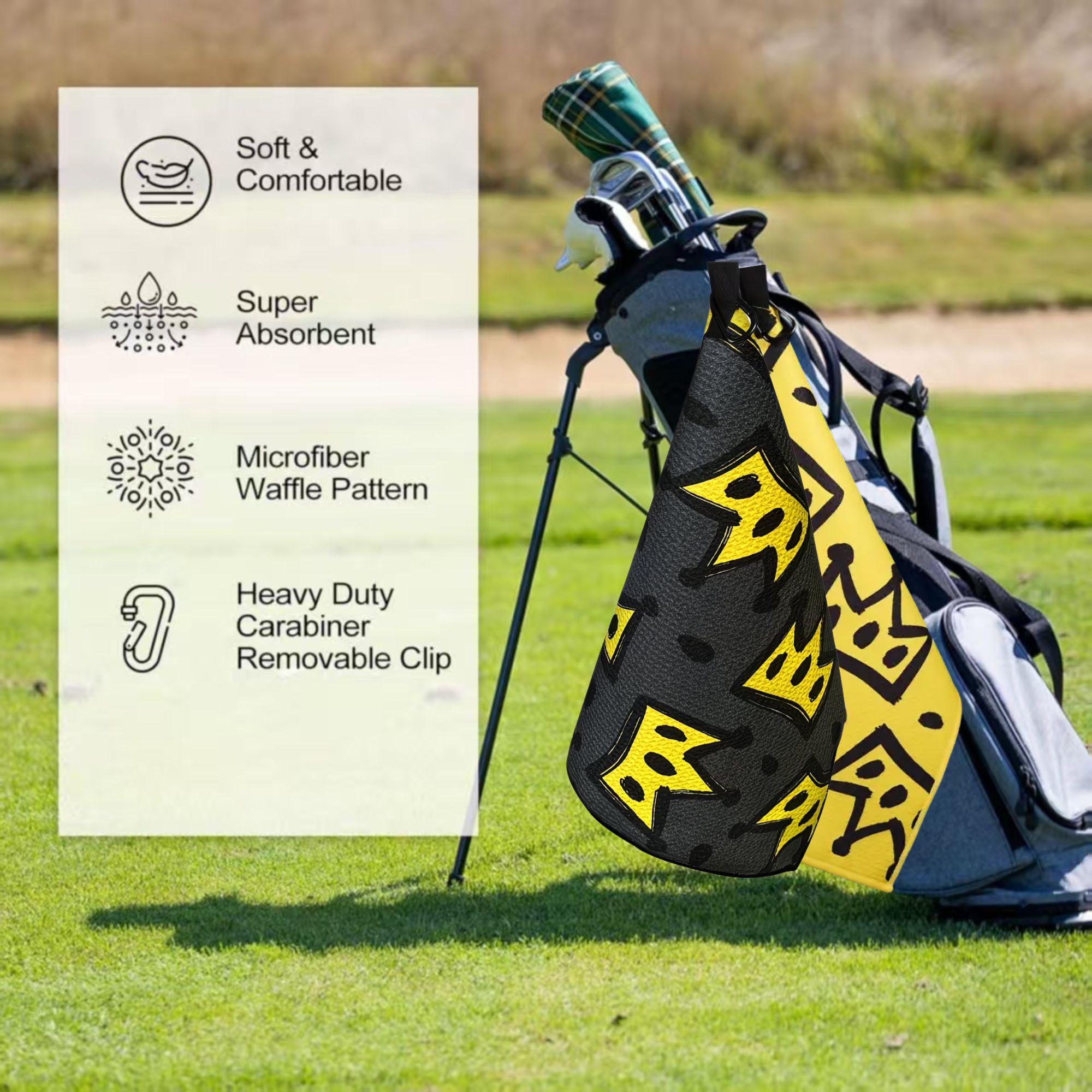 2pcs King Crown Large Golf Tow - Golf Towel Waffle ulasan dan harga