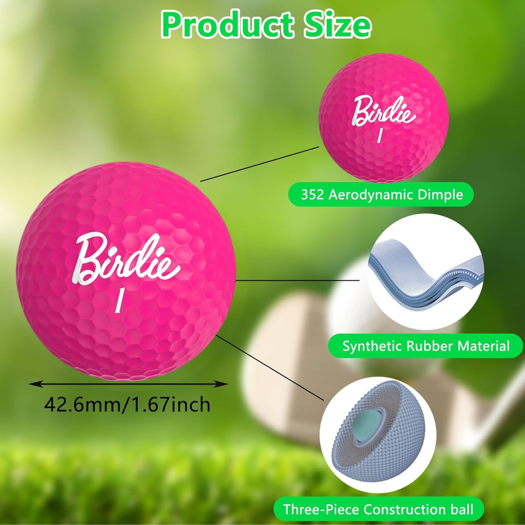 3 Count Funny Golf Balls - Bir - Golf Ball Premium ulasan dan harga