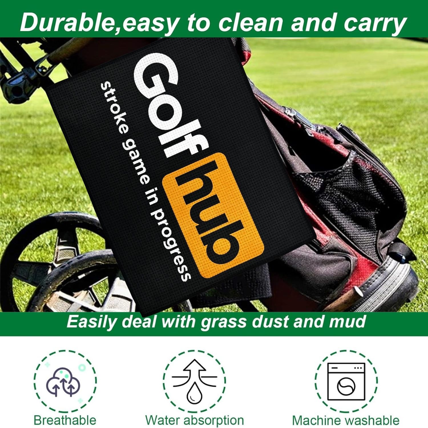 Funny Microfiber Premium Golf  - Golf Towel Waffle ulasan dan harga