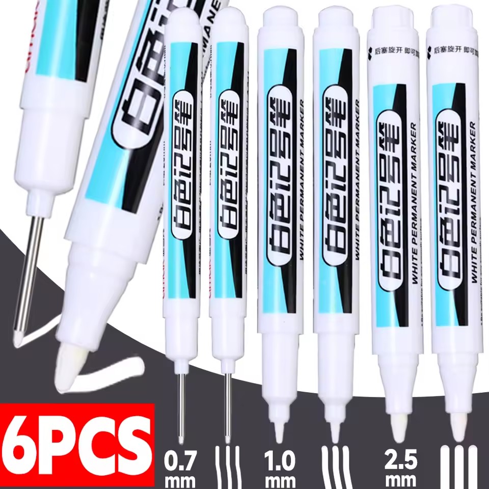 3-1PCS White Marker Pens Oily  - Tee Height Marker ulasan dan harga