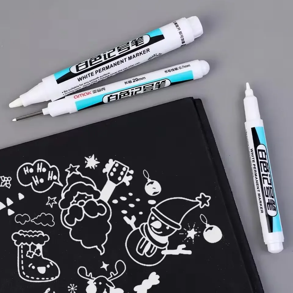 3-1PCS White Marker Pens Oily  - Tee Height Marker ulasan dan harga